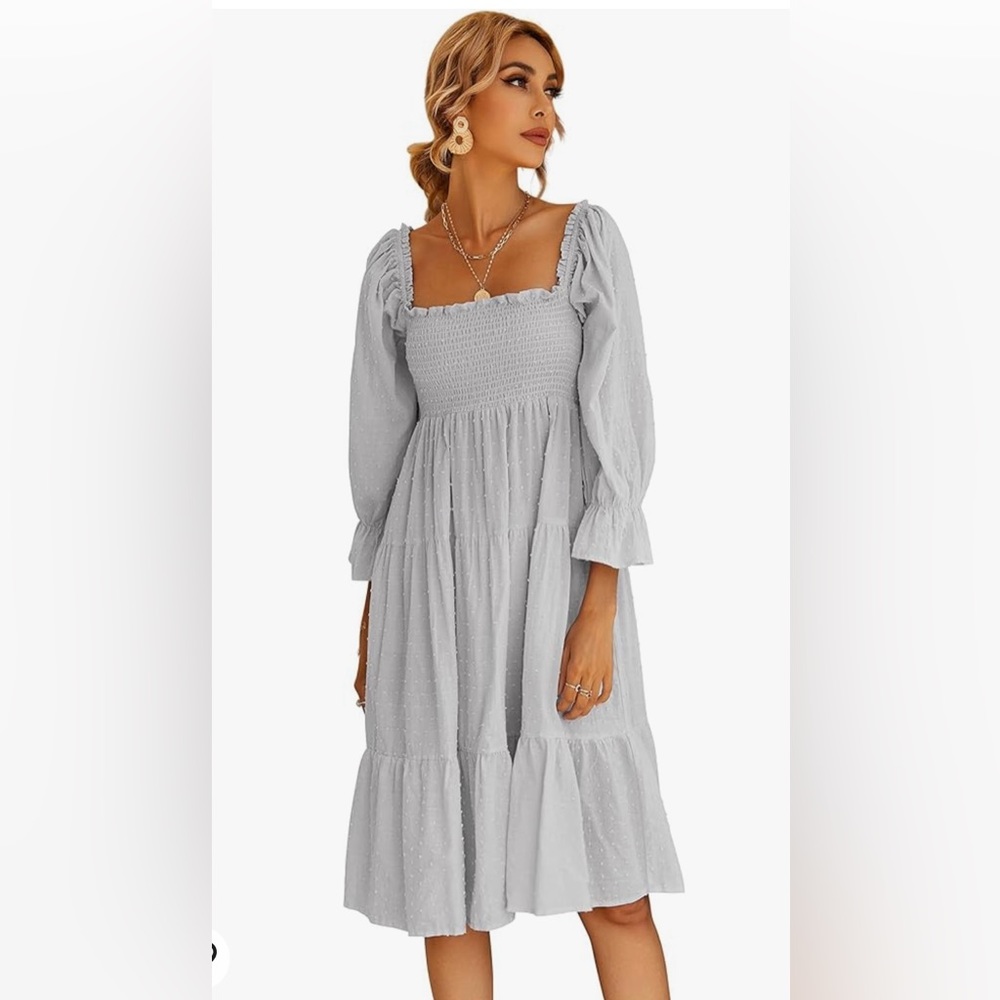 Off-Shoulder Boho Midi Dress NWT